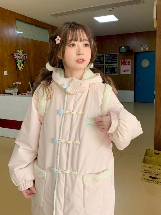 Hooded teenage girls versatile cotton jacket 【s0000005258】