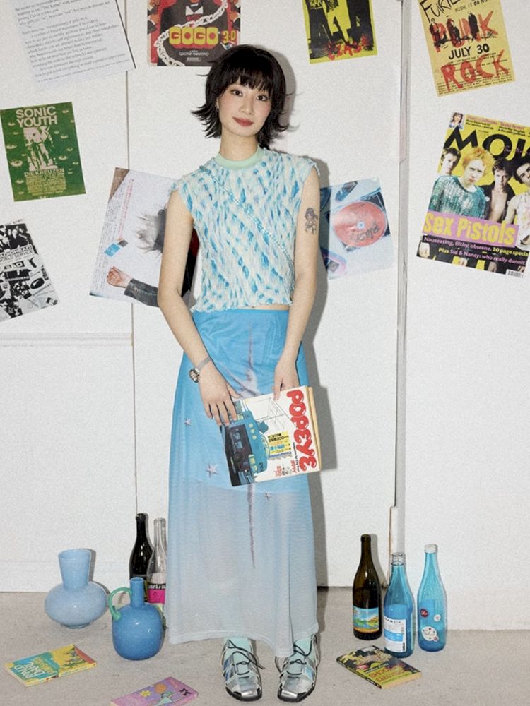 Printed short-sleeved T-shirt【s0000012299】