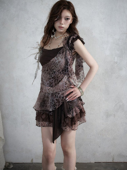 Vintage Leopard Patchwork Camisole【s0000017857】
