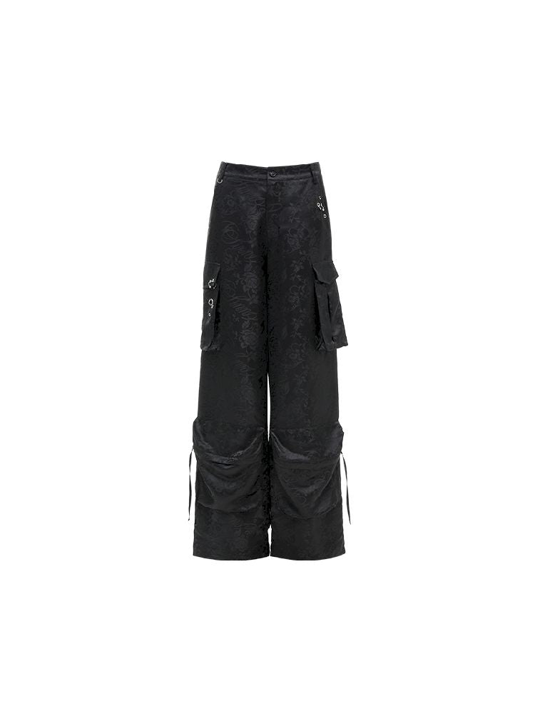 Jacquard Satin Work Pants【s0000010204】