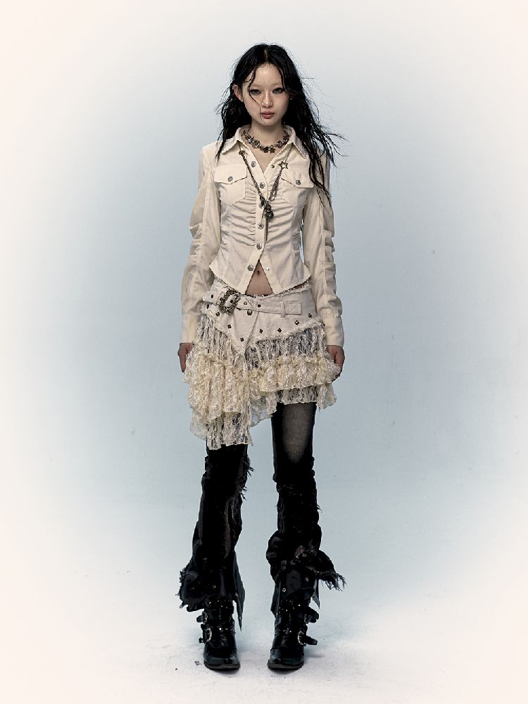 Lace Mesh Half Skirt【s0000011431】