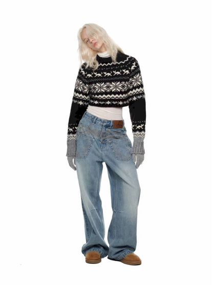 CHUNKY KNIT CREW NECK SWEATER [S0000010631]