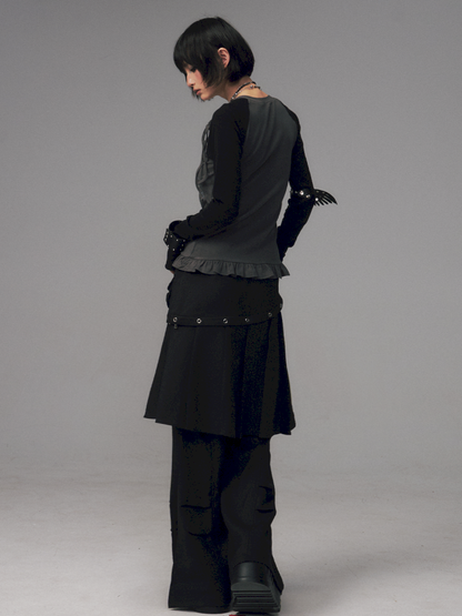 Two-Piece Pleated Skirt-Pants【s0000014456】