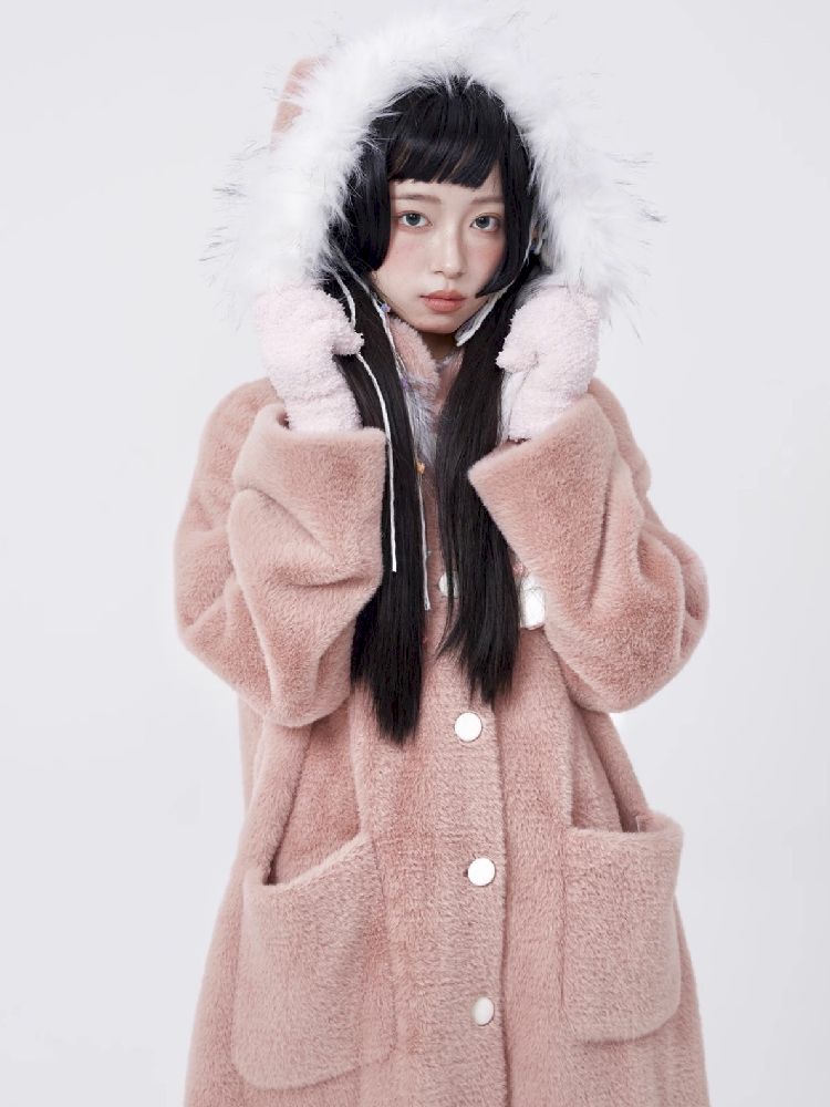 Retro Cute Rabbit Tweed Coat【s0000005585】
