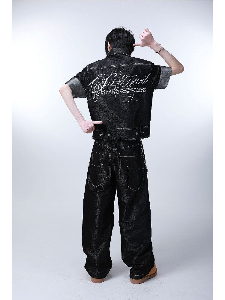 Silver Filigree Topstitch Jeans【s0000016295】