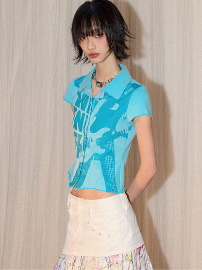 Printed Short Sleeve Shirt【s0000012954】