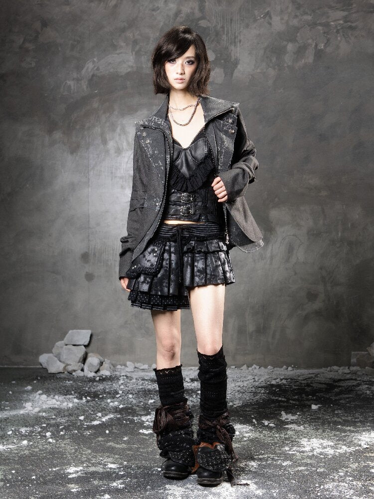 Multi-layer Pleated Short Skirt【s0000015951】