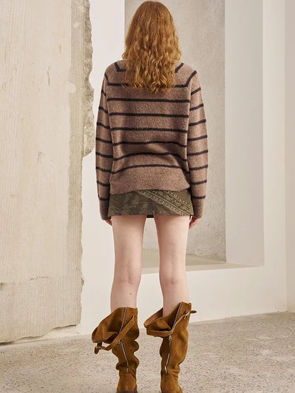 Long-Sleeve Knit Pullover Sweater【s0000014087】