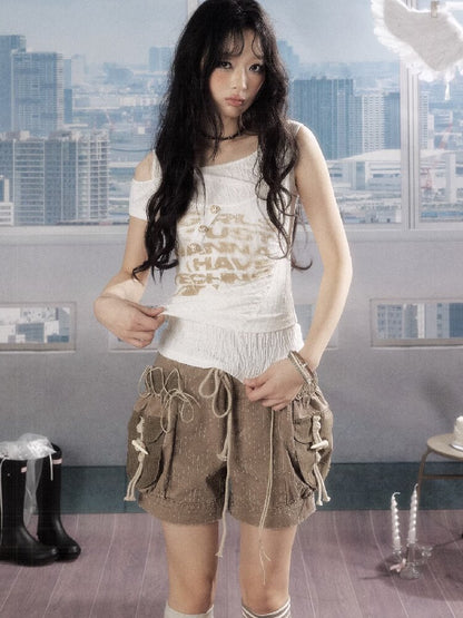 Half Sleeve Fake Two Vest T-shirt【s0000016529】