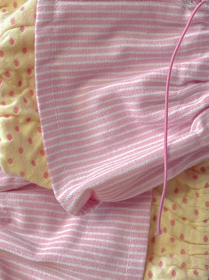 Polka Dot Stripe Drawstring Sockliner【s0000013235】