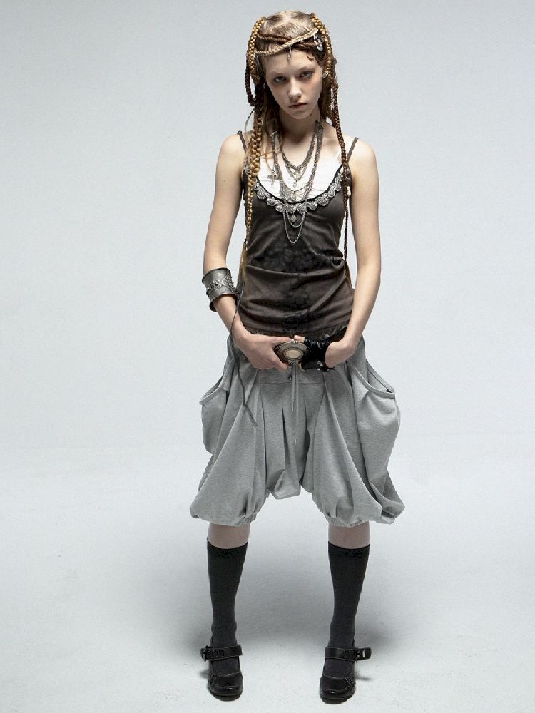 Haren Lantern Five Points Skirt Pants【s0000012209】