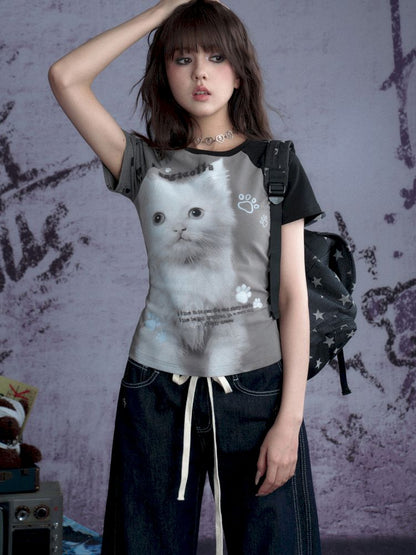 Shoulder insert short sleeve T-shirt【s0000013362】