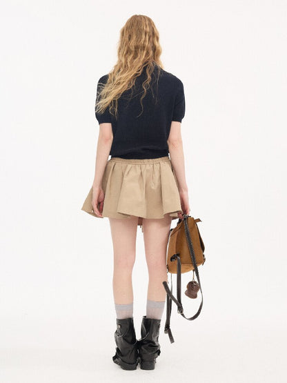 Pony Pigtails Polo Knitted Shirt【s0000015897】