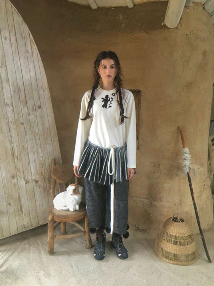 Forest Elf Print Long Sleeve T-Shirt【s0000014898】