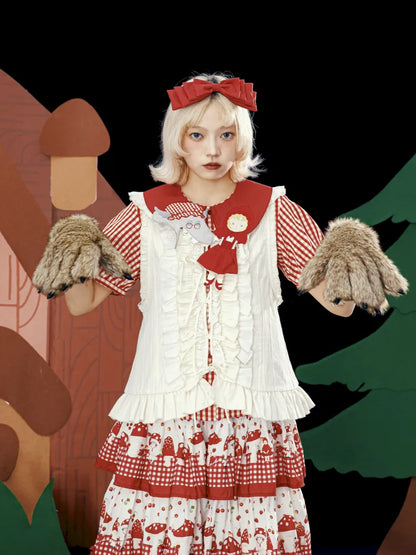 Embroidered Floral Headpiece Vest【s0000013934】