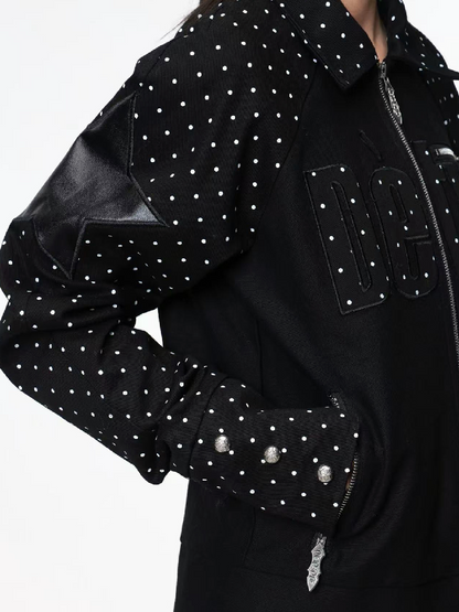 Retro Polka Dot Applique Jacket【s0000018208】