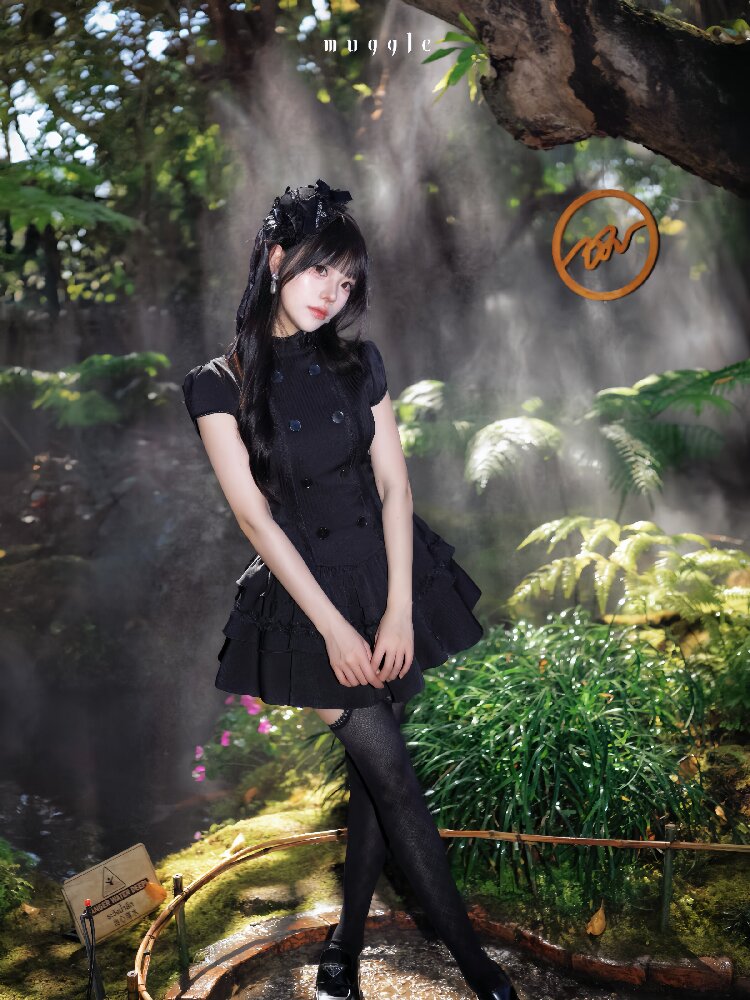 Gothic Lace Double Breasted Dress【s0000016939】