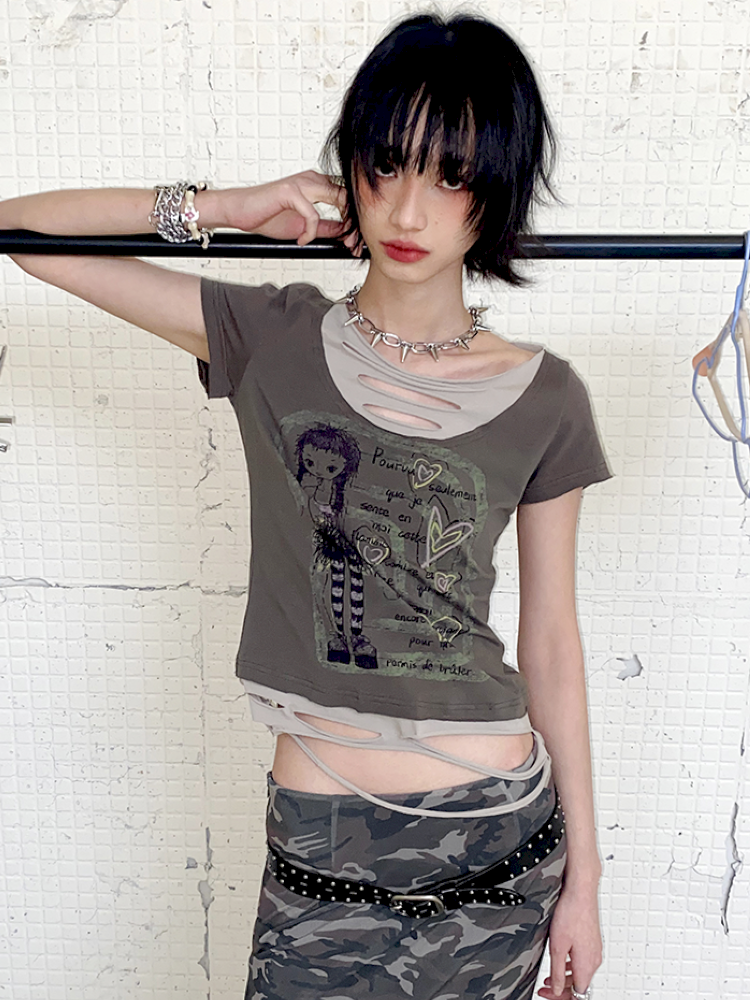 Fake Two Piece T-Shirt【s0000012421】