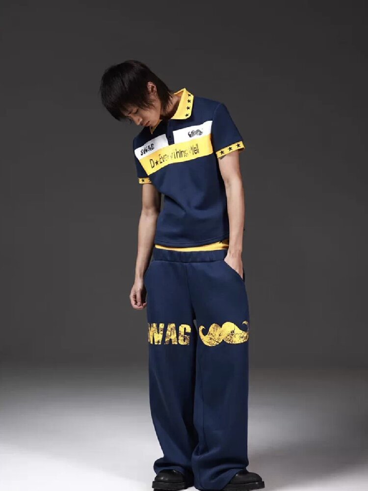 Mustache Waist Silhouette Sweatpants【s0000018272】