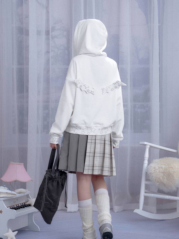 Check Graffiti Print Midi Skirt【s0000014365】