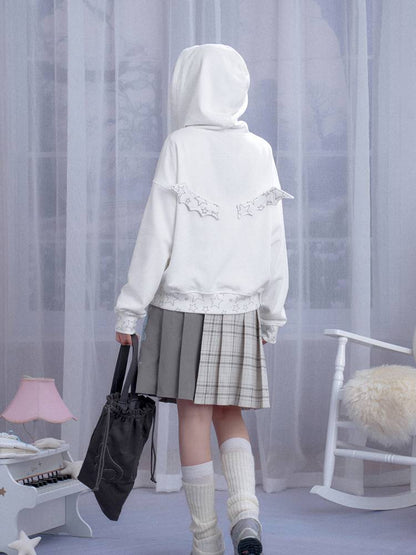 Check Graffiti Print Midi Skirt【s0000014365】