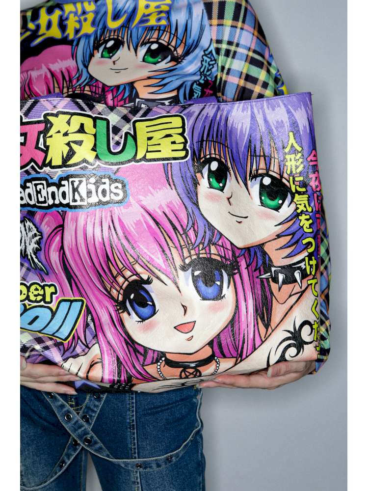 Two-Dimensional Y2K Dupont Paper Tote Bag【s0000014914】