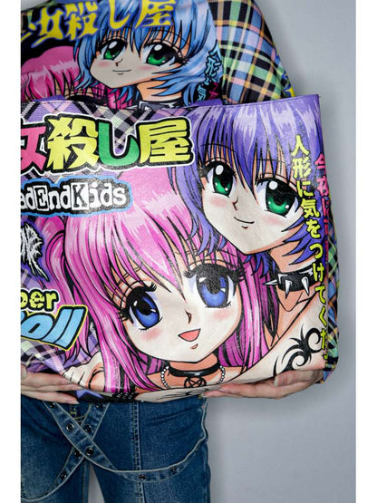 Two-Dimensional Y2K Dupont Paper Tote Bag【s0000014914】