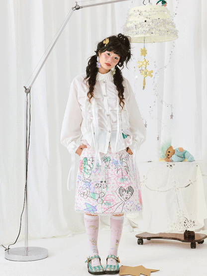 Patchwork Double Color Half-body Skirt【s0000011941】