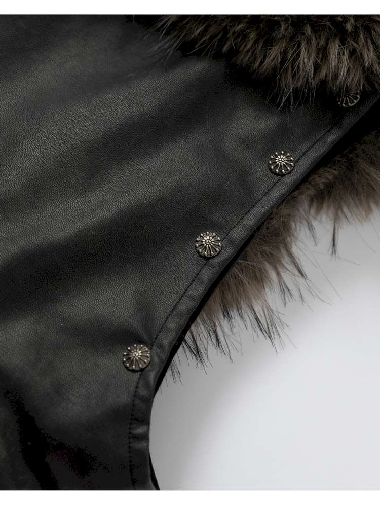 Tie-Front Shearling Vest【s0000014459】