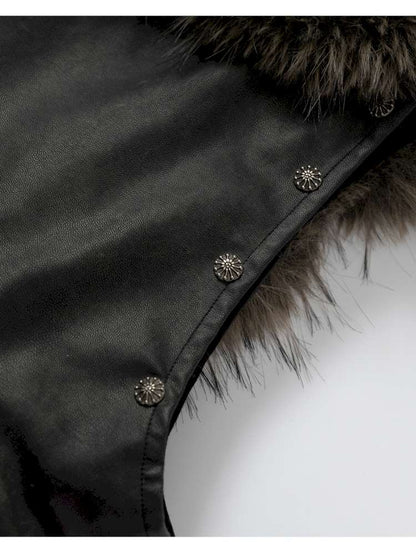 Tie-Front Shearling Vest【s0000014459】