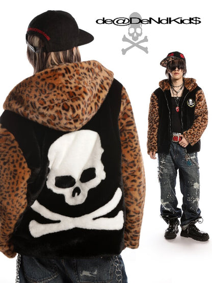 Dark Punk Leopard Skull Coat【s0000019280】