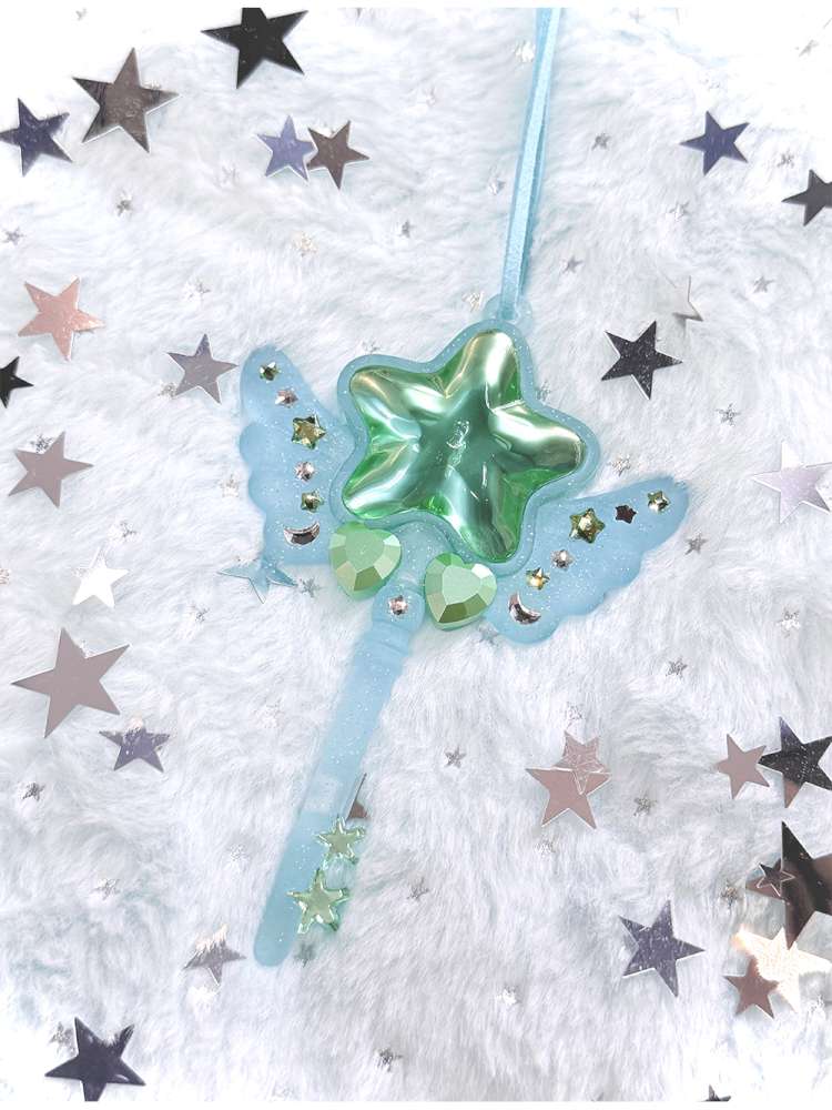 Dreamcore Star Wings Magic Wand Necklace【s0000014700】