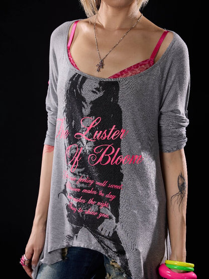 Irregular Sequin Print T-Shirt【s0000018510】