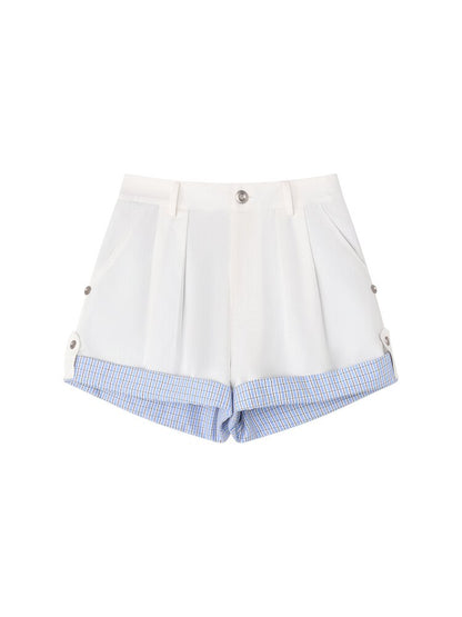 Refreshing Sea Day Plaid Shorts【s0000015683】