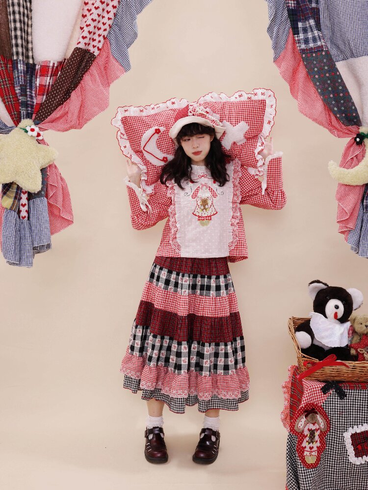 Patchwork Bow Remake Pot Hat【s0000019286】