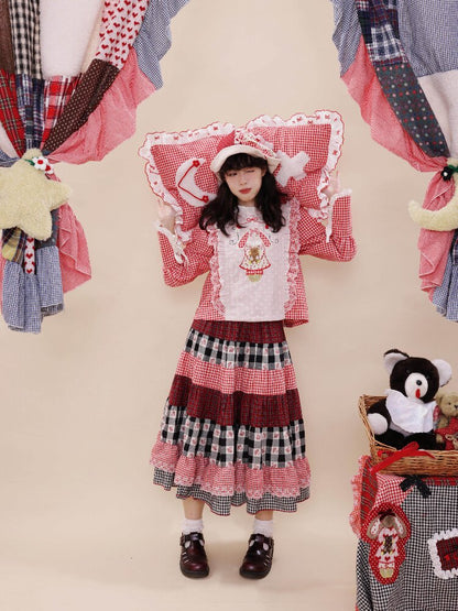 Patchwork Bow Remake Pot Hat【s0000019286】