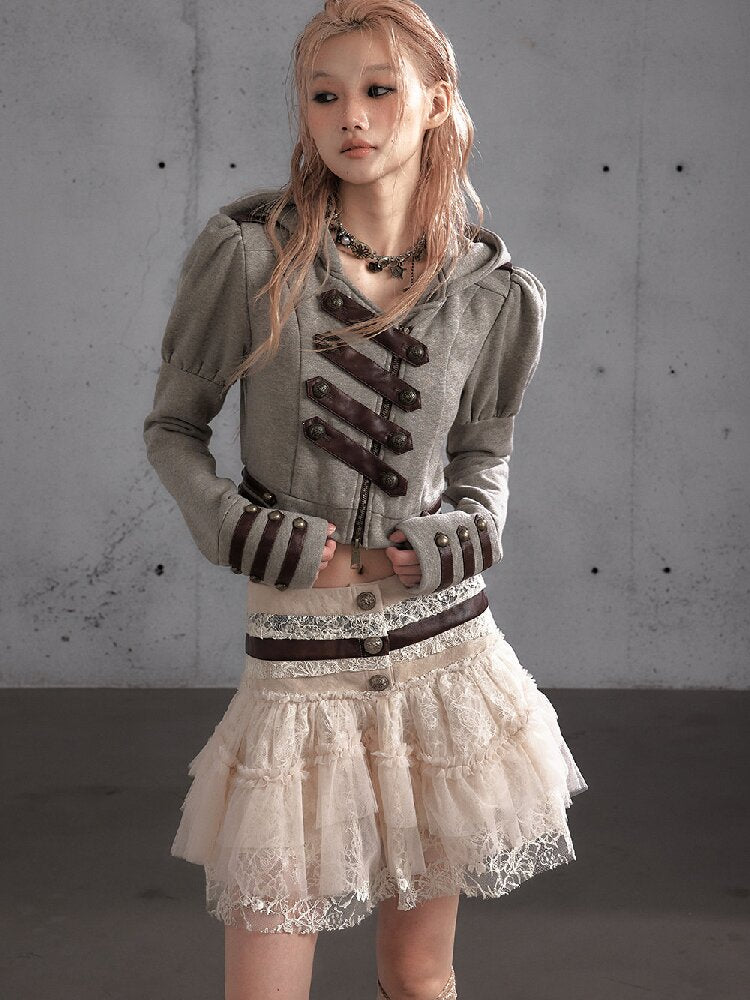Hooded Fleece Napoleon Jacket【s0000019155】