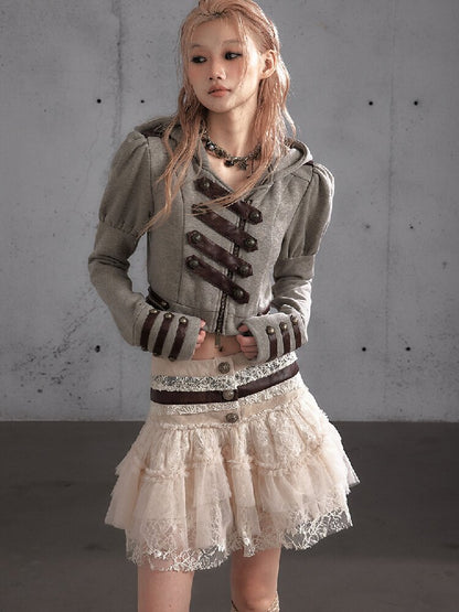 Hooded Fleece Napoleon Jacket【s0000019155】