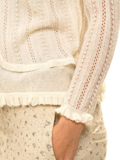 Hollow Twisted Knit Cardigan【s0000017932】
