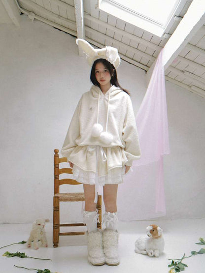 Plush Angel Ears Low Waist Dress【s0000014941】