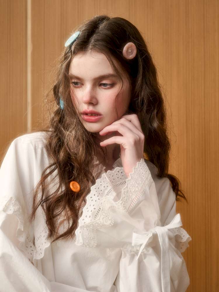 Organic Cotton Embroidery Patchwork Lace Dress【s0000014888】