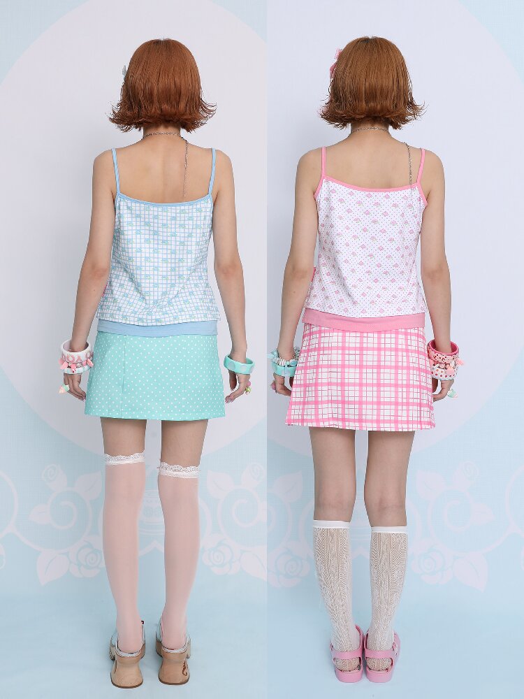 Printed Rose A Line Mini Skirt【s0000017457】