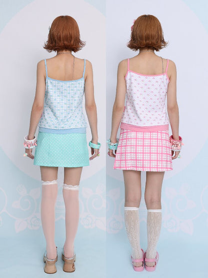 Printed Rose A Line Mini Skirt【s0000017457】