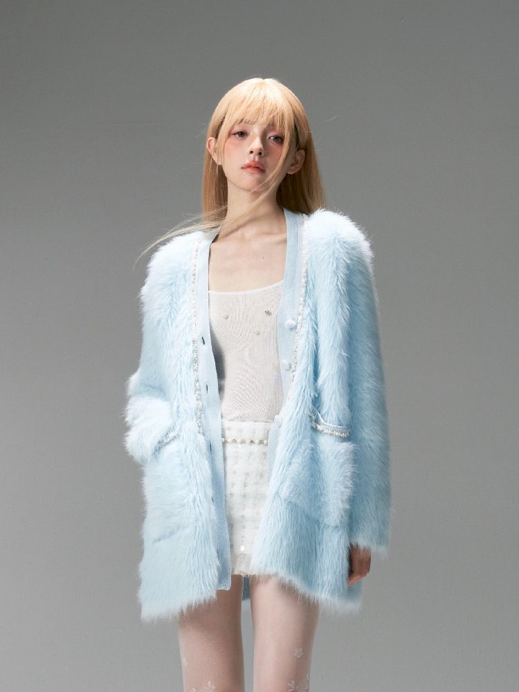 Knitted loose thickened sweater coat cardigan【s0000005324】