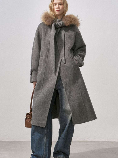 Real Fur Hooded Reversible Coat【s0000015231】