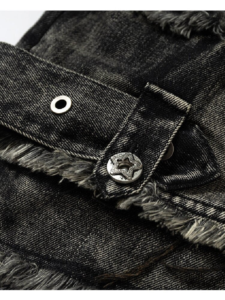 Washed Heavy Work Denim Skirt【s0000017232】