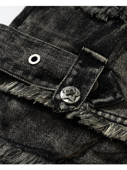 Washed Heavy Work Denim Skirt【s0000017232】