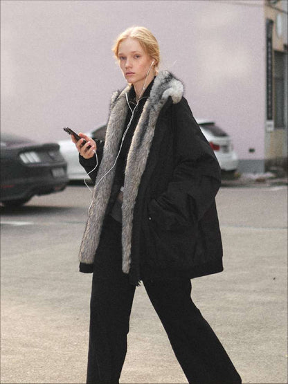 Plush Collar Warm Padded Jacket【s0000014872】