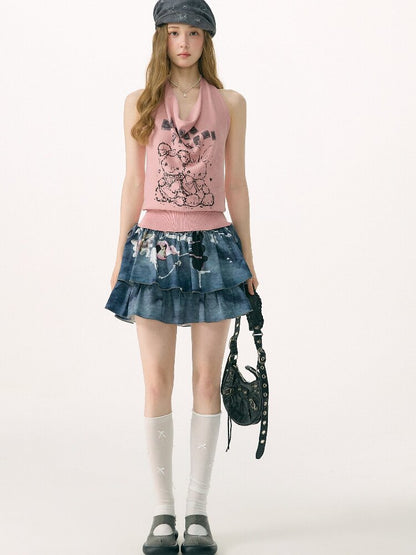 Misty Tone Slim Sweet Cool Skirt【s0000016840】