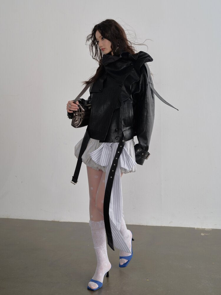 Embroidery Bow Lace Up Puffy Skirt【s0000015699】